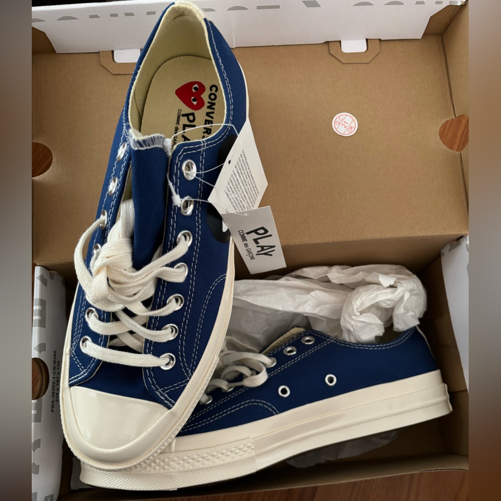 Comme des Garçons PLAY x Converse collaboration.